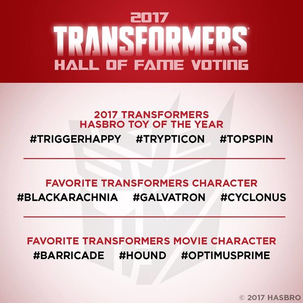 SDCC 2017   Transformers Hall Of Fame Final Voting Begins Now (1 of 1)